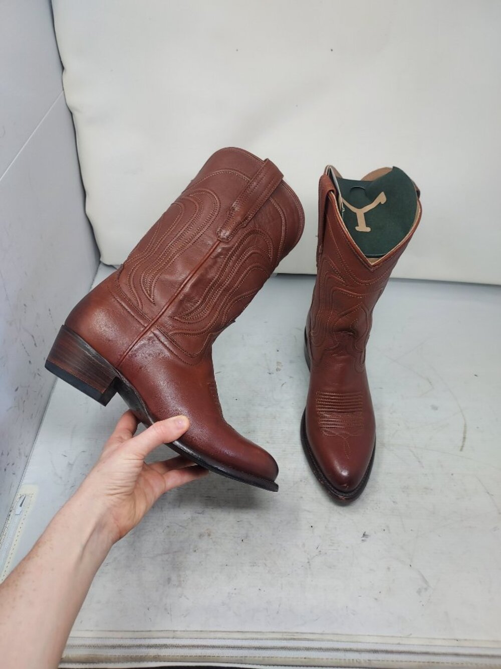 Tecovas Jamie WOMENS Brown Sequoia Bovine  Cowgirl Boot